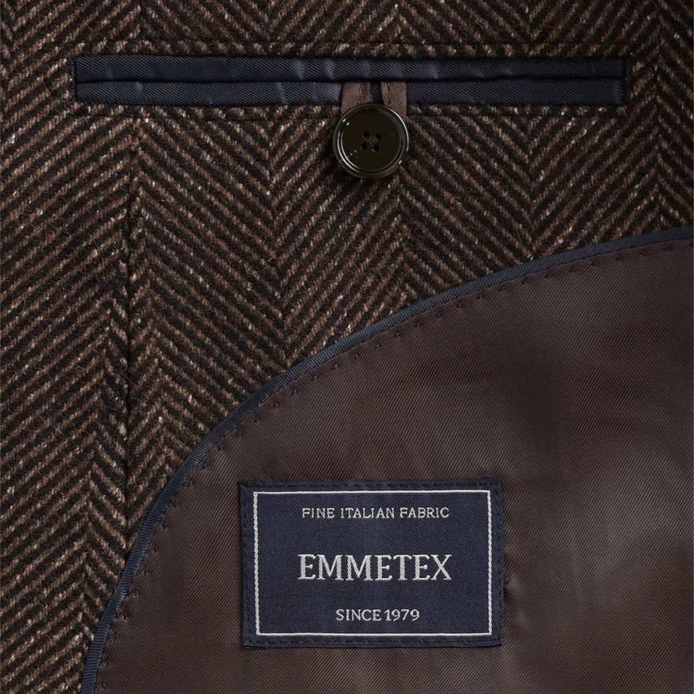 SOLD! Mango Man - Herringbone Tailored Coat - Picture 8 of 11